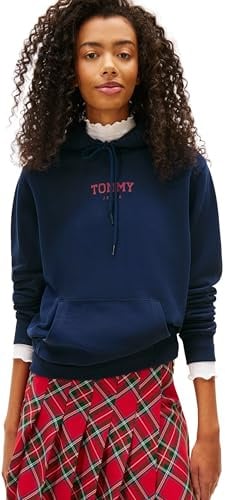 Tommy Jeans Damen Tjw Reg ESS Logo 2 Hoodie EXT Dw0dw21921 Kapuzenpullover (1er Pack)
