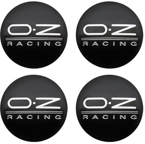 WUDILIYI 4 Stück Auto Radnabenkappen Aufkleber, Felgenaufkleber für OZ Racing 56mm, Nabendeckel Radnabenabdeckung-Logo Sticker, Zentralabdeckung,B