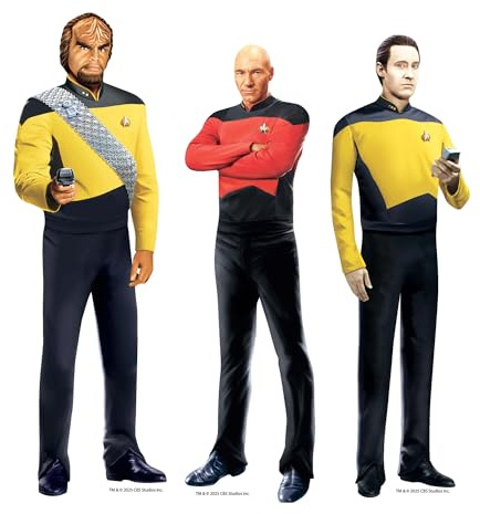 Star Cutouts SC4713 Star Trek Next Generation Regal Top Pack Picard, Worf, Daten, Pappaufsteller Höhe 29 cm
