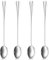 Cucharaditas de manipulación larga, cucharas de café de acero inoxidable de 7.7 pulgadas de 7.7 pulgadas, cucharas de café con leche resistentes al calor, de agitación fáciles de agitación p