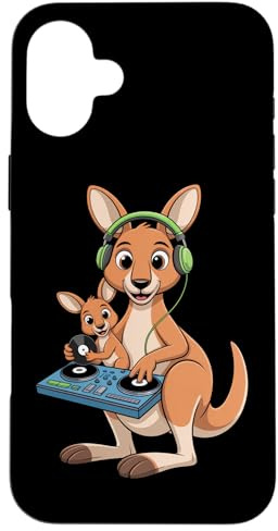 Dj Canguro Con Cuffie E Console Musicale Custodia per iPhone 16 Plus