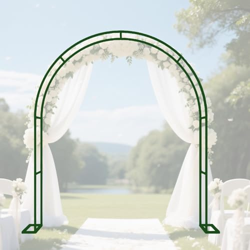 Gartenlaube Rankhilfe für Kletterpflanzen - Metallbogen Pergola für Rosen Hochzeiten & Events - Einfache Montage Grün - 400 x 250 x 40 cm