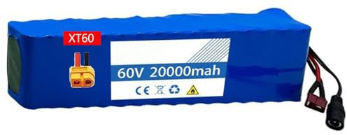 60V 20Ah Batterie de Vélo Électrique 16S3P Batterie pour Scooter Électrique Batterie Au Lithium Rechargeable avec BMS Et Chargeur pour Moteur 200W 350W 500W 800W