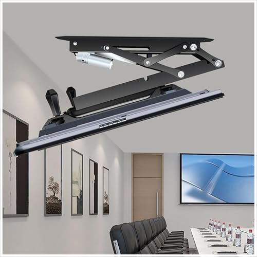 Motorised Tv Bracket Stand - Electric Tv Ceiling Mount With Remote Control And Switch Control, 0-85°Flip Down, Motorised Tv Lift Fits 32-70 Inch Screen
