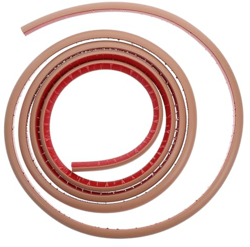 EXHUMKY Moulure Quart de Rond en Pvc Marron Autocollante, Bande de Finition Flexible 3 Mètres pour Escaliers et Sols, Installation Facile pour Environnement Domestique
