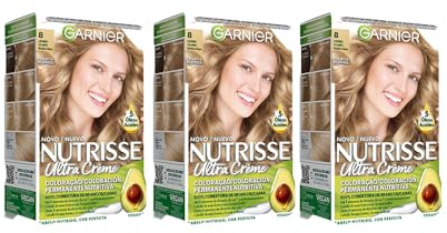 Garnier Pack de 3, Nutrisse Ultra Crème Sin Siliconas Coloración Permanente | Pack de 3, Nutrisse Ultra Crème Sin Siliconas Coloración Permanente. Para fijación y peinado del cabello con resultado.