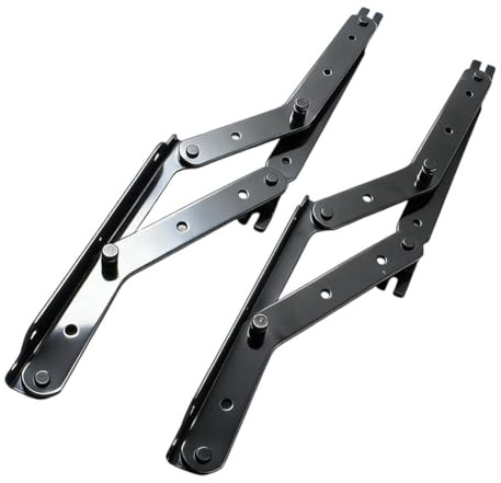 Vibsky Folding Sofa Bed Hinges for Heavy Duty Steel Mechanism with Triangular Spring Support Space Saving Storage for Black 2 Pack
