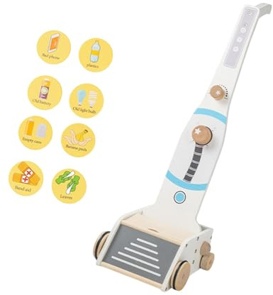 Jiuvaso Giocattolo aspirapolvere per Bambini, Giocattolo educativo, Gioco di Ruolo per Bambine e Bambini dai 3 Anni in su, Regali realistici, bomboniere in, Bianco