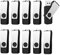 RAOYI Lot de 10 Clés USB 4 Go 2.0, Clef USB 4Go Pivotante Disque U Mémoire de Stockage Externe Flash Drive Pendrive (Noir)