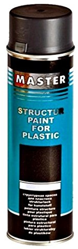 Troton STRUKTURLACK SCHWARZ 1 x 500ml 1K SPRAY KUNSTSTOFF PLASTIK LACK STRUCTURE PLASTIC PAINT