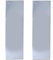 White Hinge Limited 2X Large Polished Chrome Finger Plates - Plain Silver Push Panels 75x300mm