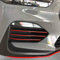 P045 | Frontgrill Stripes | Designline | 8er-Set Stripes | Folien Set | Kühlergrill | Stoßstangen Folie (Blutrot)