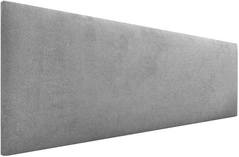DHOME Kopfteil aus Kunstleder oder Stoff AQUALINE - Glatt Mit Beinen, Gepolstert, Luxusbett (Stoff Grau, 160cm für Betten 150/160)
