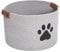 Xbopetda Round Cotton Rope Basket Pets Toy Storage Bin - Storage Chest for Dog Toys Laundry Basket Living Room Organizer Dog Stuff Box Storage （Gray）
