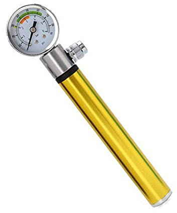 BUMSIEMO High Pressure Analog Mountain Bike Air Suspension Shock Pump Portable Yellow