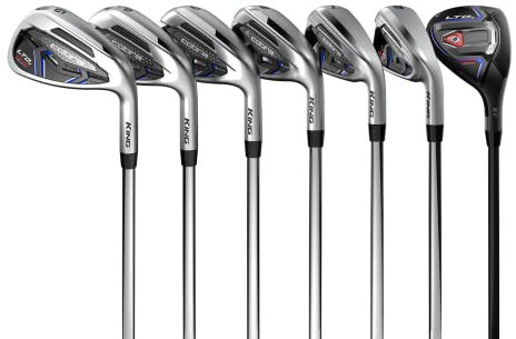 COBRA Herren Ltdx One Length Combo Iron and Hybrid Set Eisen, Chrom-Rot-Blau