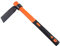 LUBAN Azada Plana con Pala forjada Duradera y Mango ergonómico de Fibra de Vidrio Antideslizante de 38,5 cm/15 Pulgadas, azada de una Cabeza para jardinería, Caza, paisajismo al Aire Libre
