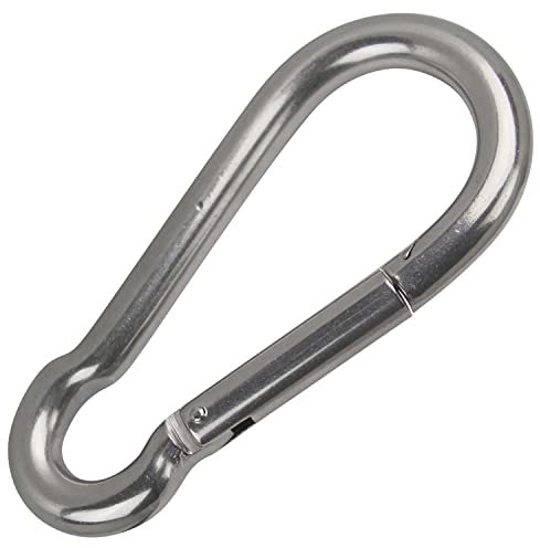 DERING Karabiner Edelstahl 5x50 mm 50 Stück Karabinerhaken für Camping Zubehör