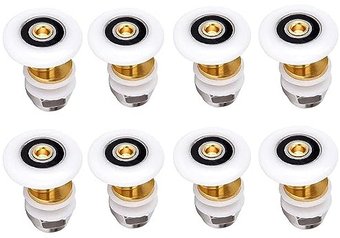 Cokritsm 8PCS Shower Door Rollers,20mm Sliding Shower Doors Wheels, Runners Wheels Replacement Part Bathroom Glass Door, Shower Parts Runner Sliding Shower Door Roller Wheel