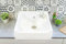 Fregadero de cerámica sello de oficina 1 bandeja vintage blanco 60 cm