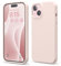 elago Flüssig Silikon Case Kompatibel mit iPhone 15 Hülle, Premium Silikon Handyhülle, Ganzkörper Schutzhülle [4 Lagige Stoßfeste Struktur], Kratzfestes Weiches Mikrofaserfutter (Lovely Rosa)