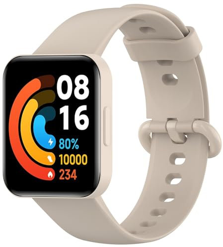 FYISWHO Silikon Armband für Redmi Watch 2 Lite/Xiaomi Mi Watch, Sport Ersatzarmband (Ivory)