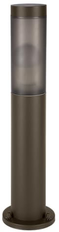 EGLO Lampada Helsinki da esterni, lampada a terra con rilevatore di movimento, illuminazione per giardini, patio, in acciaio inox di colore marrone ruggine, IP44, altezza 45 cm, attacco E27