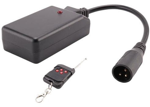 Bahwphry Récepteur de télécommande sans fil XLR portable à 3 broches pour machine à brouillard de fumée DJ contrôleur de scène 400 W 900