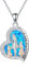 ROMANTICWORK Mutter Tochter Kette 925 Sterling Silber Blauer Opal Mutter Tochter Anhänger Halskette Mama Tochter Schmuck Geschenke für Frauen Damen