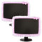 ZUYYON 2 Pcs 23''-26'' Lovely Computer Monitor Cover with Bow-Knot Cute Elastic Monitor Dust Cover Protector Monitor Accessories Laptop TV LCD Screen Monitor Decor(Pink)