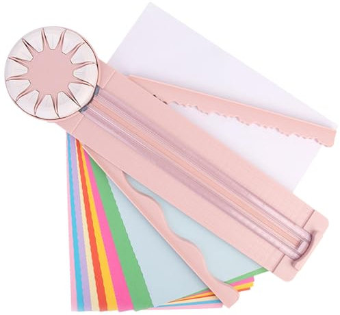 Papierschneider, 12in1 Bastelpapierschneider, Schneidemaschine Papier Mit Schnittlinienführung Und Seitenlineal, Rotation Papier Schneidegerät, Für Scrapbooking, Kartengestaltung