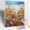 77iiAii Malen nach Zahlen Erwachsene Blumen Mit Rahmen, DIY Handgemalt Ölgemälde Kit Paint by Numbers Adult Mit 3 - Pinseln und Acrylfarbe knitterfreie leinwand Kit - 40 X 50 CM