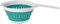 QZed Plastic Foldable Strainer with Handle Collapsible Space-Saving Kitchen Colander for Pasta, Vegetables Fruits, and More – BPA-Free Heat Resistant Dishwasher Safe (Green)