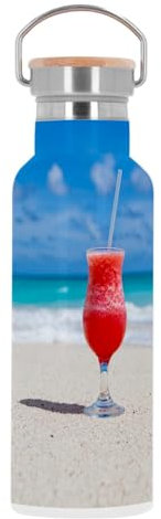 Stainless Steel Thermal Flask - Sunrise Tequila Cocktail on the Beach White Sand Holiday - 500ml (17 oz)