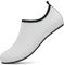 Sixspace Badeschuhe Damen Herren Wasserschuhe Schnell Trocken Schwimmschuhe Leicht Strandschuhe Aquaschuhe Outdoor Barfußschuhe(Weiß 42 EU)