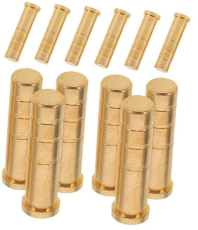 ULTECHNOVO 12 Stück Messing Pfeilspitzenverbinder 6,2mm für Pfeilschaft mit Robustem Gewinde Verbesserte Stabilität und Optimierte Leistung für Jagd und Wettkämpfe