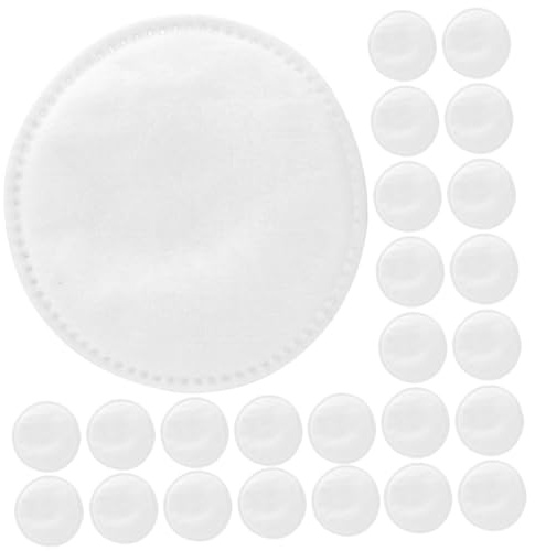 IMIKEYA 100 Stück Runde Weiße Einweg Make Up Entferner Pads aus Vliesstoff Leichte Kosmetikpads für Tägliche Gesichtsreinigung und Reisen
