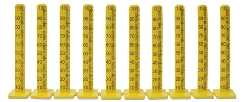 Project DIY® Screed Levelling Markers 100mm (10 Pack) – Self Adhesive Floor Screed Depth Gauge Pegs with 3M Adhesive – Height Markers for Self Levelling Compound, Concrete, Resin & Floor Levelling