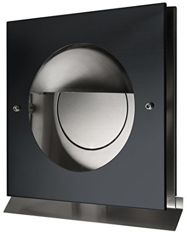 Edelstahl Abluftgitter LG Kappa-S DN 125 Schwarz Pulverbeschichtet Rückstauklappe
