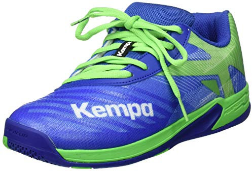 Kempa Jungen Unisex Kinder Wing 2.0 JUNIOR Handballschuhe, Grün (Azur/Vert Printemps 01), 30 EU