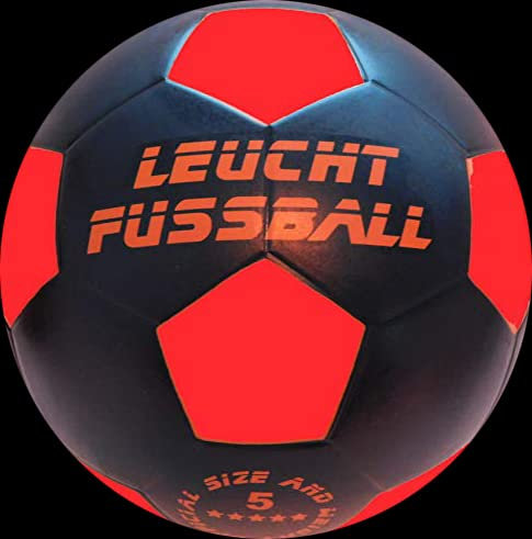 Premium LED GmbH Leuchtfussball NIGHTKICK Black Master, aus der NIGHTKICK Master Serie - begeisterte Kunden-Top Qualität (Schwarz-Orange)