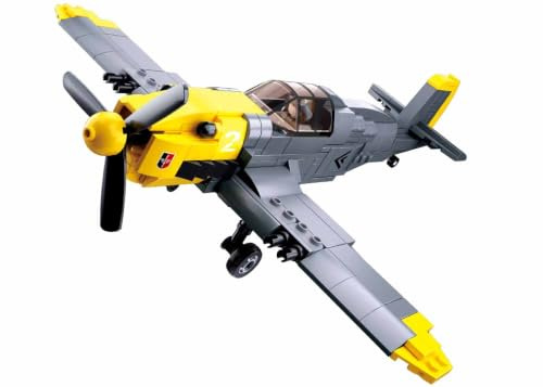 WWII - Deutscher Jagdbomber (289 Teile)[M38-B0692], Spielset, Klemmbausteine, Soldaten, mit Spielfigur, Army WWII, Sluban SL95563