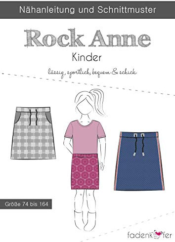 Schnittmuster Fadenkäfer Rock Anne Kinder Gr.74-164 Papierschnittmuster
