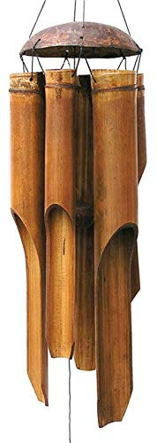 Rubyu Relaxant Bambou Carillon à Vent Décoration Suspendu Vent Carillon Feng Shui Jardin Résistant aux intempéries Bambou Commerce équitable Tube de Bambou
