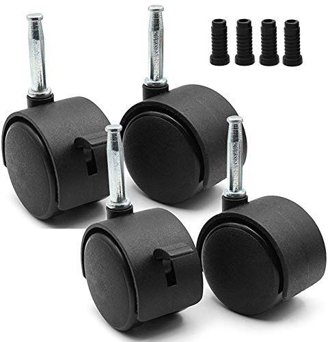 Dance angel 4 Möbel Stielrollen M8 Hülse M12 mit Bremse 100kg Lenkrollen 2 Zoll 50mm Schwenken Mit Bremsen Leise für Kinderbett bürostühle Ersatzteile