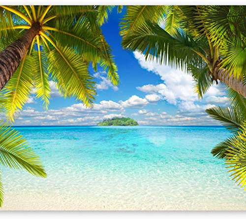 murando - Fototapete Vlies Tropische Insel, 450x315 cm, Schlafzimmer | Full HD Druck, 3D-Effekt, lichtbeständige Farben, ideal fürs Wohn- oder Schlafzimmer, schnelle Montage, lichtbeständig, edel