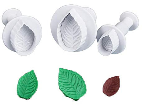 DUORUI Lot de 3 emporte-pièces en Plastique pour Enfants Motif Feuilles