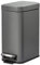 HOMCOM 5L Rectangular Compact Bin Steel Body Removable Bucket Quiet-Close Lid w/Pedal Lid Rubbish Trash Can Home Office Bedroom Bathroom Living Room Garbage Tidy Clean Grey