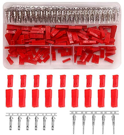 YIXISI JST SYP 2 Broches Rouge Femelle Mâle Logement du Boîtier,Mâle Femelle Crimp Terminal Connector Set,Femelle Et Mâle Boîtier De Prise Rouge Kit De Connecteur De Terminal À Sertir(420pcs)