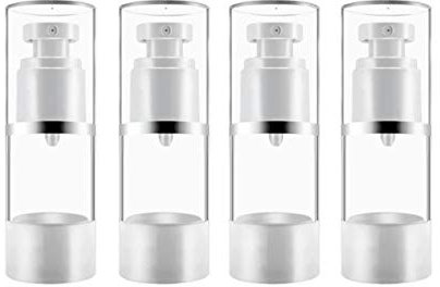 Lot de 4 pompes à crème cosmétique vides en plastique pour shampooing, fond de teint liquide, crème pour le visage 15 ml